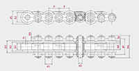 Accumulation Chains with Finger and Parts Protection - Dimensional Drawing