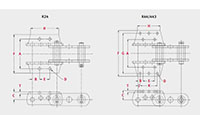 Bucket Elevator Chain Attachements - Dimensional Drawing