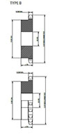 Double Pitch Sprockets 1 Pitch TypeB - Dimensional Drawing