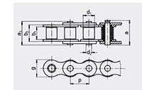 JWIS Corrosion-Resistant Roller Chains and Conveyor Chains - Dimensional Drawing