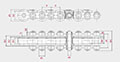 Accumulation Chains with Finger and Parts Protection - Dimensional Drawing