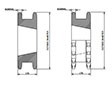 Double Single Tapered Bushing - Dimensional Drawing