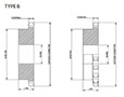 No. 180 2 1_4 Pitch - Plain Bore Type B - Dimensional Drawing