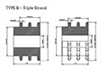 No. 50 5_8 Pitch - Multiple Strand Triple - Dimensional Drawing