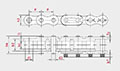 Roller Chains - Heavy series HV_HSP_HBC - Dimensional Drawing